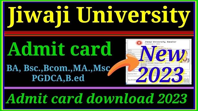 Jiwaji University Admit Card